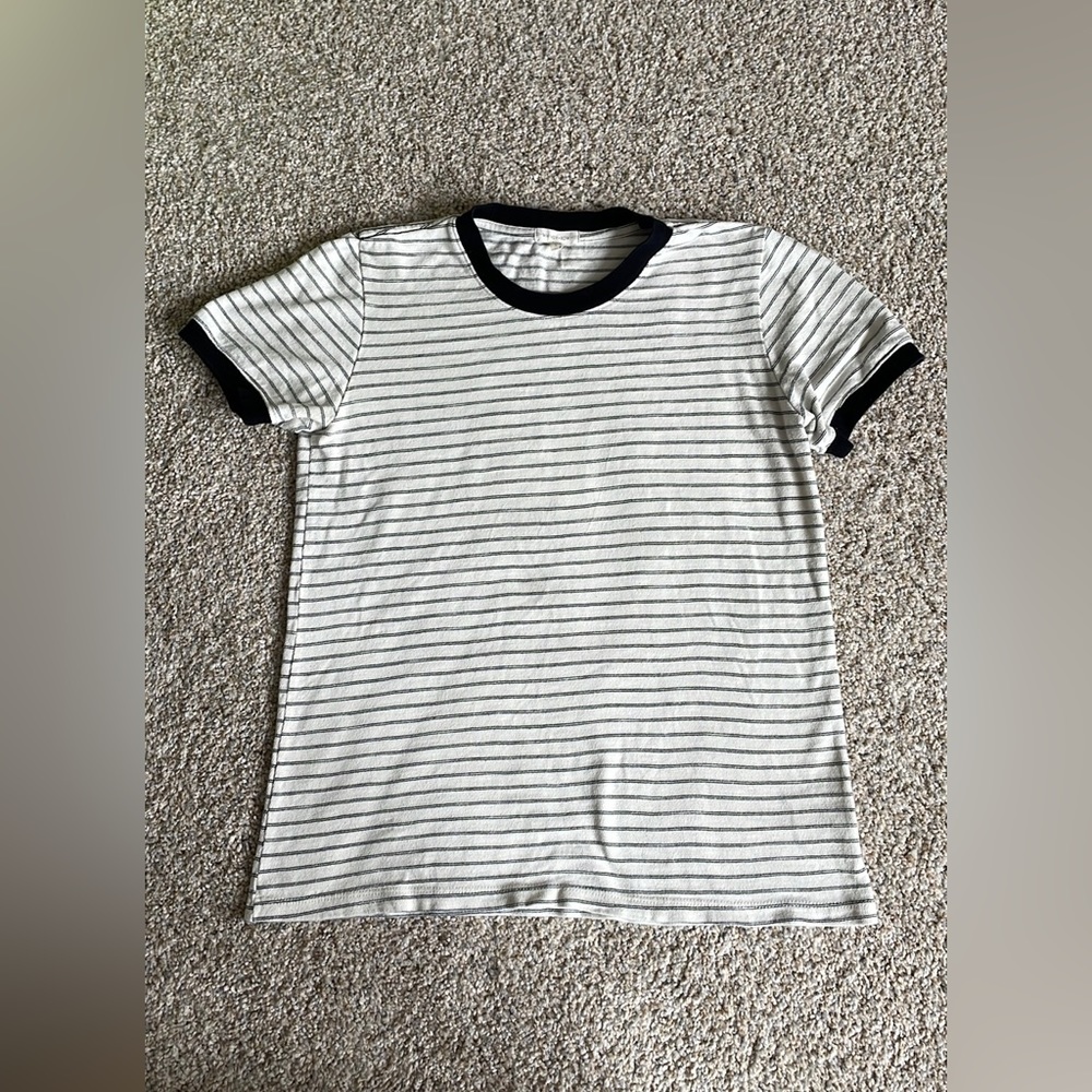 Whimsy + Row Striped Short-sleeve Shirt - L